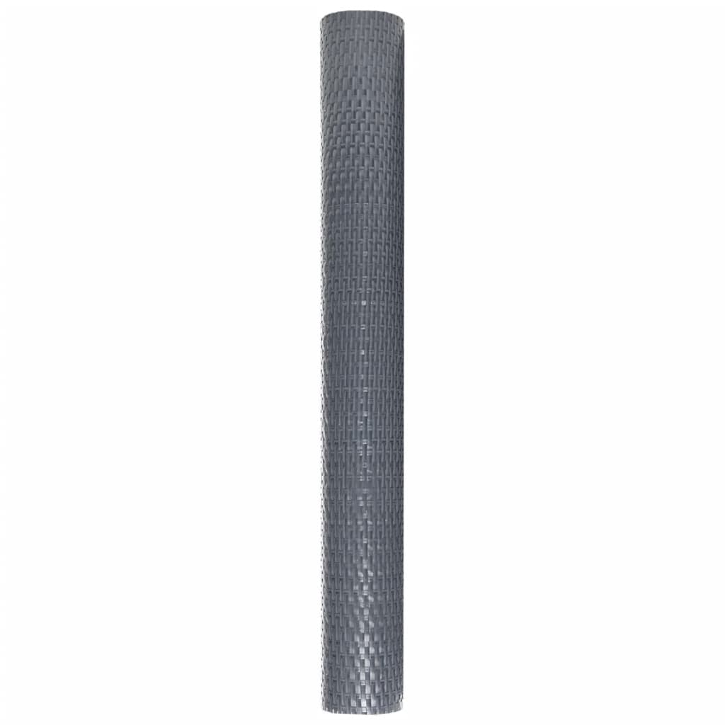 Antracitszürke polyrattan erkélyparaván 600x90 cm 4