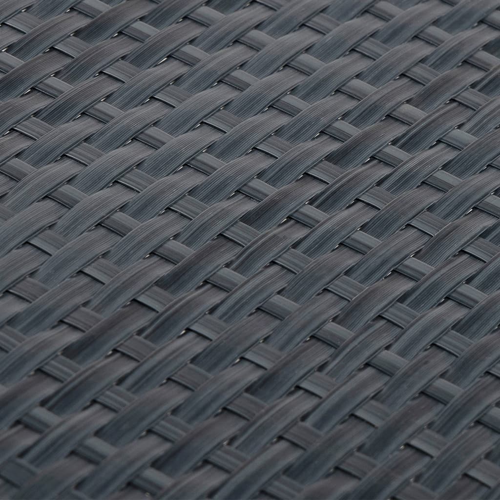 Antracitszürke polyrattan erkélyparaván 600x90 cm 6