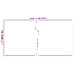 Antracitszürke polyrattan erkélyparaván 600x90 cm 8