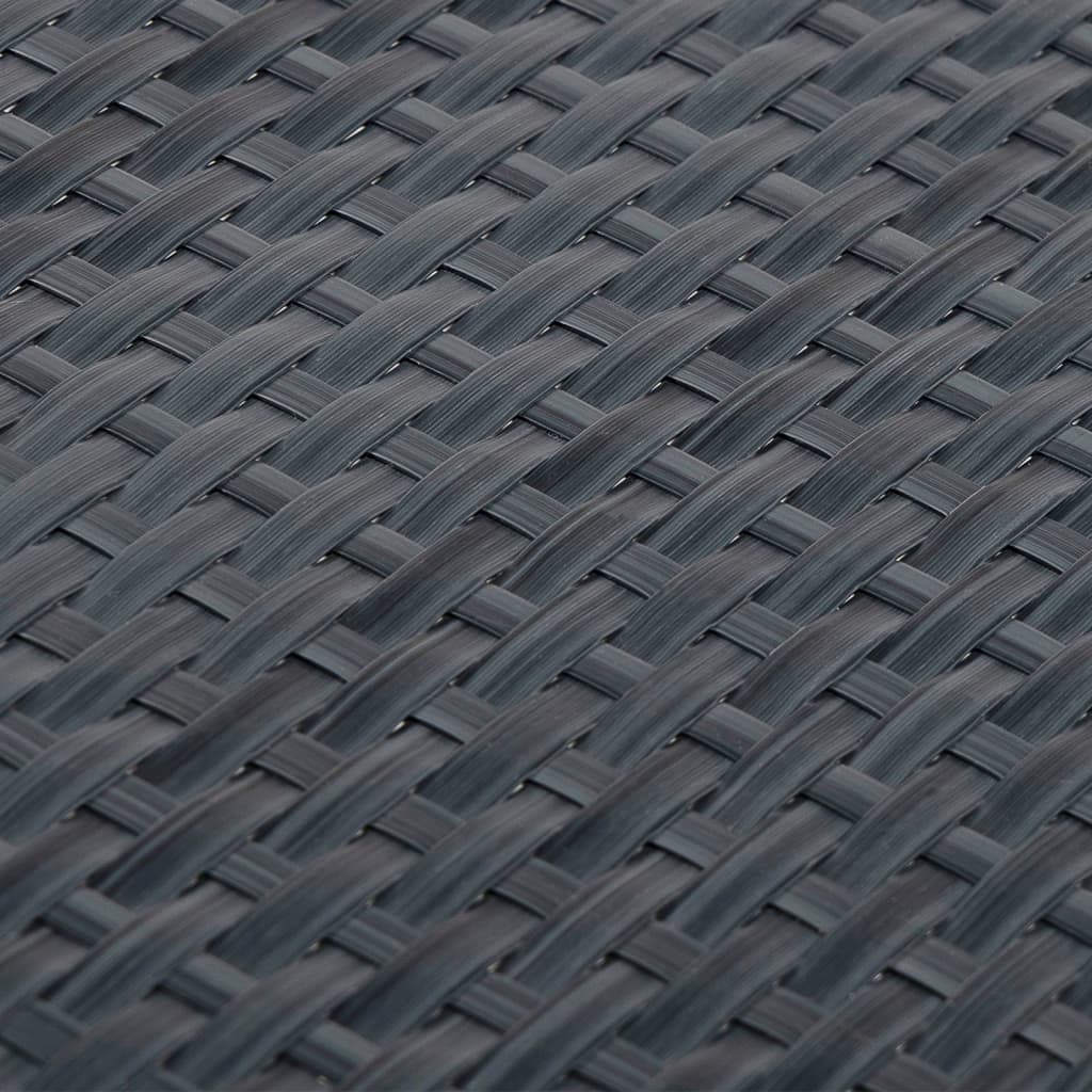 Antracitszürke polyrattan erkélyparaván 1000x80 cm 6