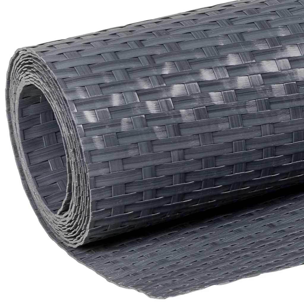 Antracitszürke polyrattan erkélyparaván 1000x80 cm 7