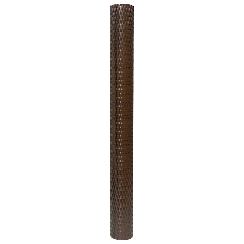 Barna és fekete polyrattan erkélyparaván 500x100 cm 4