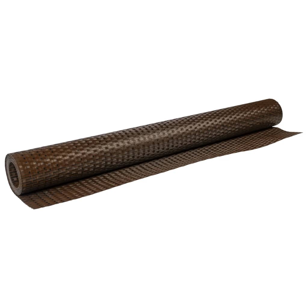 Barna és fekete polyrattan erkélyparaván 500x100 cm 5