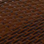 Barna és fekete polyrattan erkélyparaván 500x100 cm 6