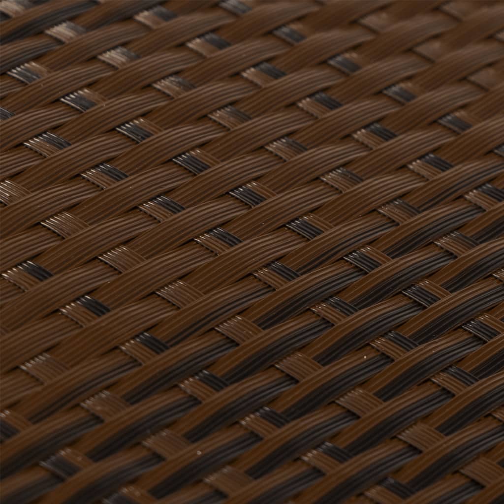 Barna és fekete polyrattan erkélyparaván 500x100 cm 6