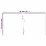 Barna és fekete polyrattan erkélyparaván 500x100 cm 8