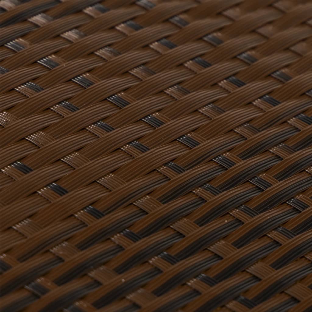 Barna és fekete polyrattan erkélyparaván 1000x100 cm 6