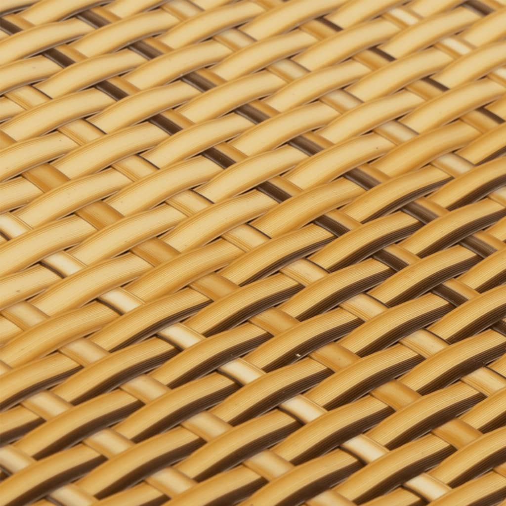 Világosbarna polyrattan erkélyparaván 300x90 cm 6