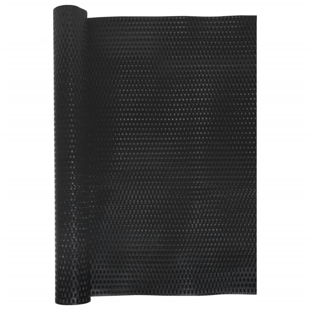 Fekete polyrattan erkélyparaván 400x80 cm 3