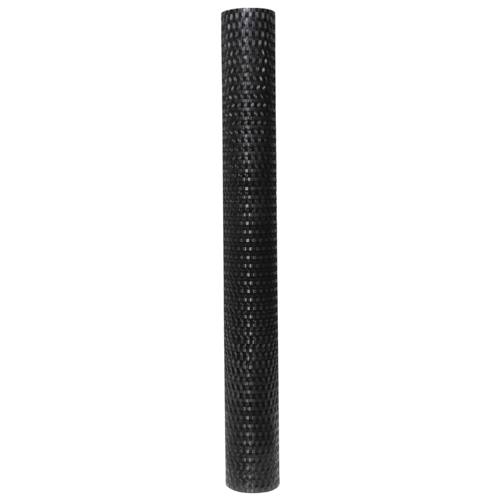 Fekete polyrattan erkélyparaván 400x80 cm 4