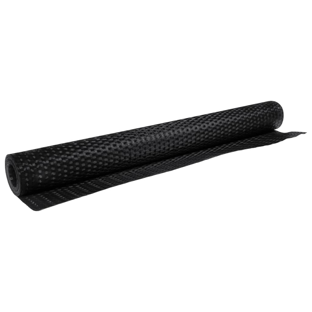 Fekete polyrattan erkélyparaván 400x80 cm 5