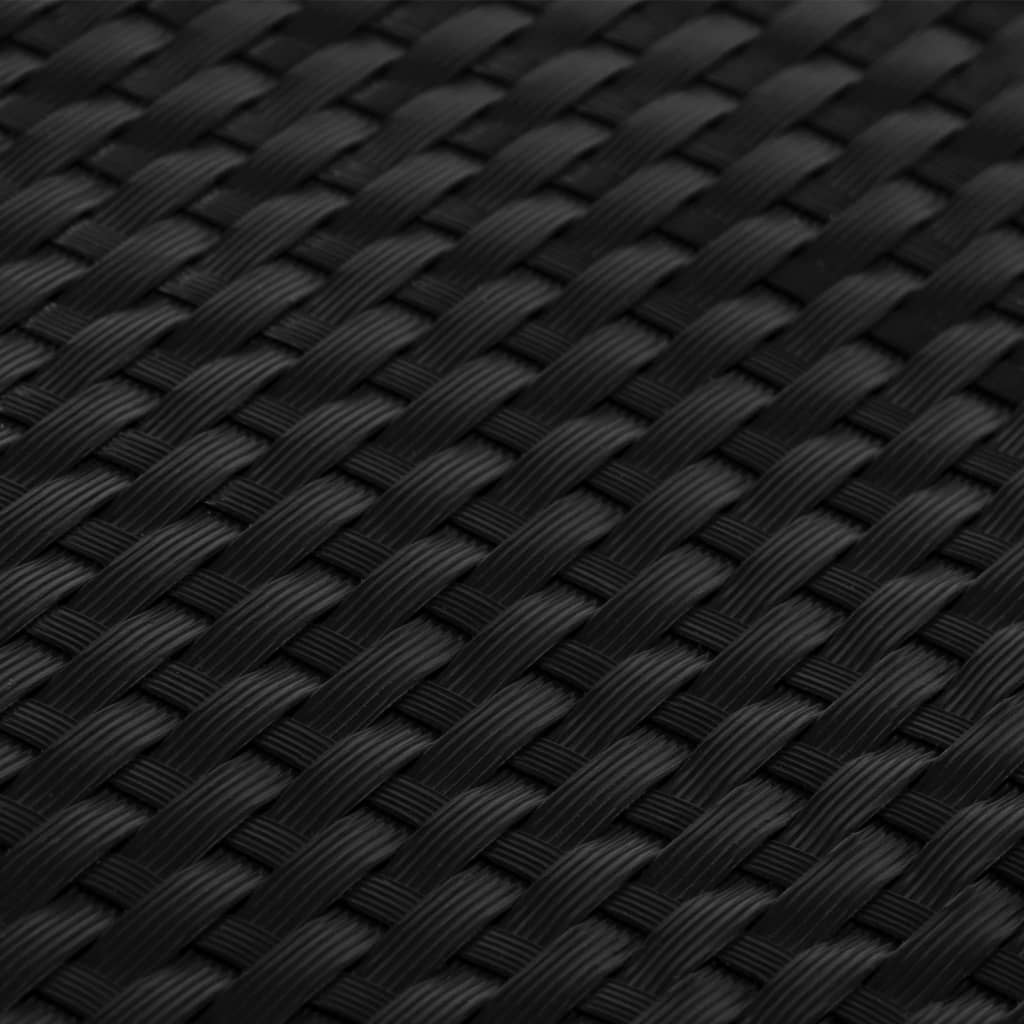 Fekete polyrattan erkélyparaván 400x80 cm 6