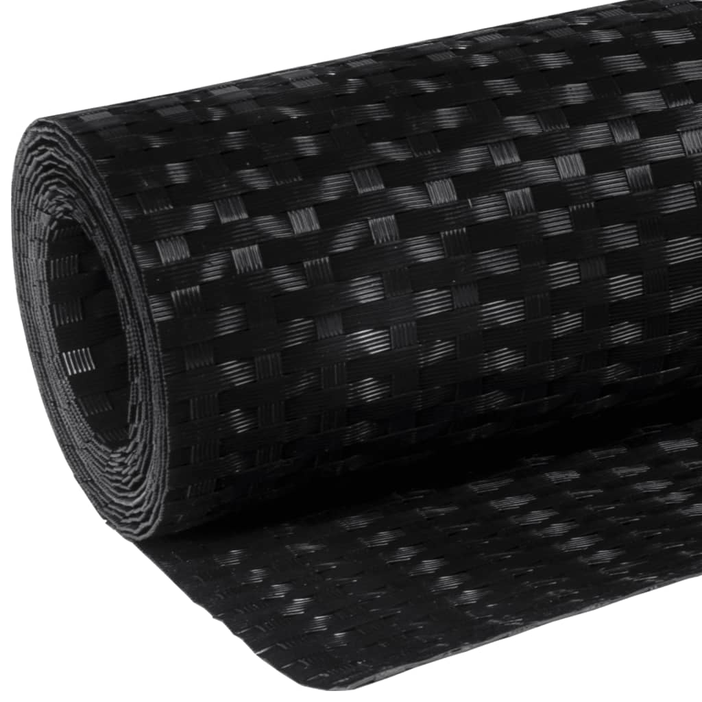Fekete polyrattan erkélyparaván 400x80 cm 7
