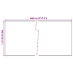 Fekete polyrattan erkélyparaván 400x80 cm 8