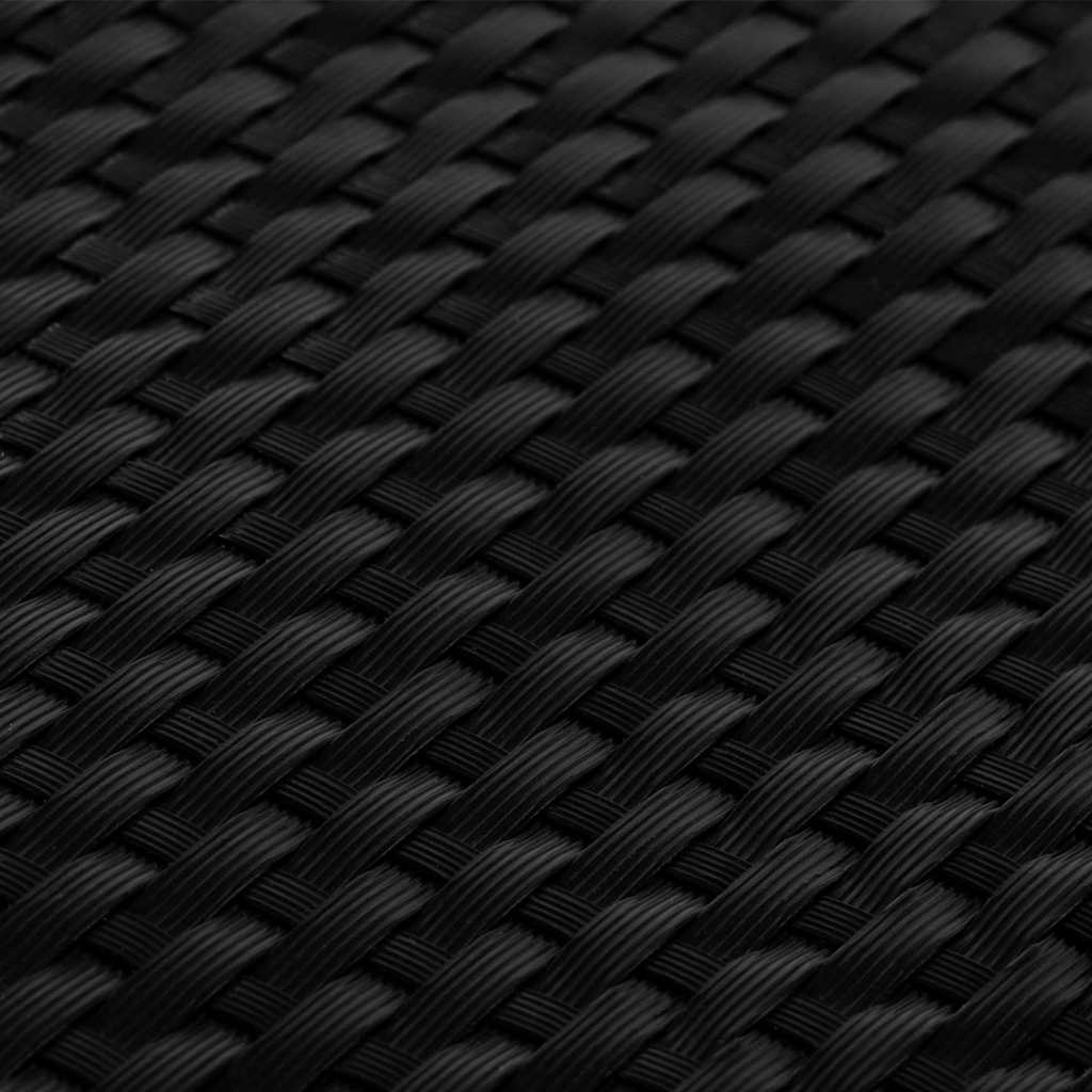 Fekete polyrattan erkélyparaván 1000x100 cm 6