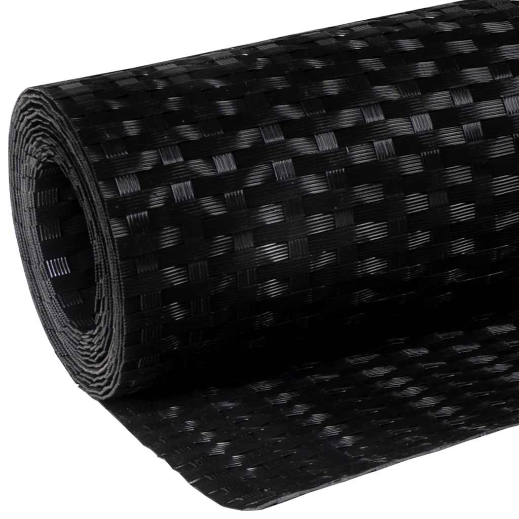 Fekete polyrattan erkélyparaván 1000x100 cm 7
