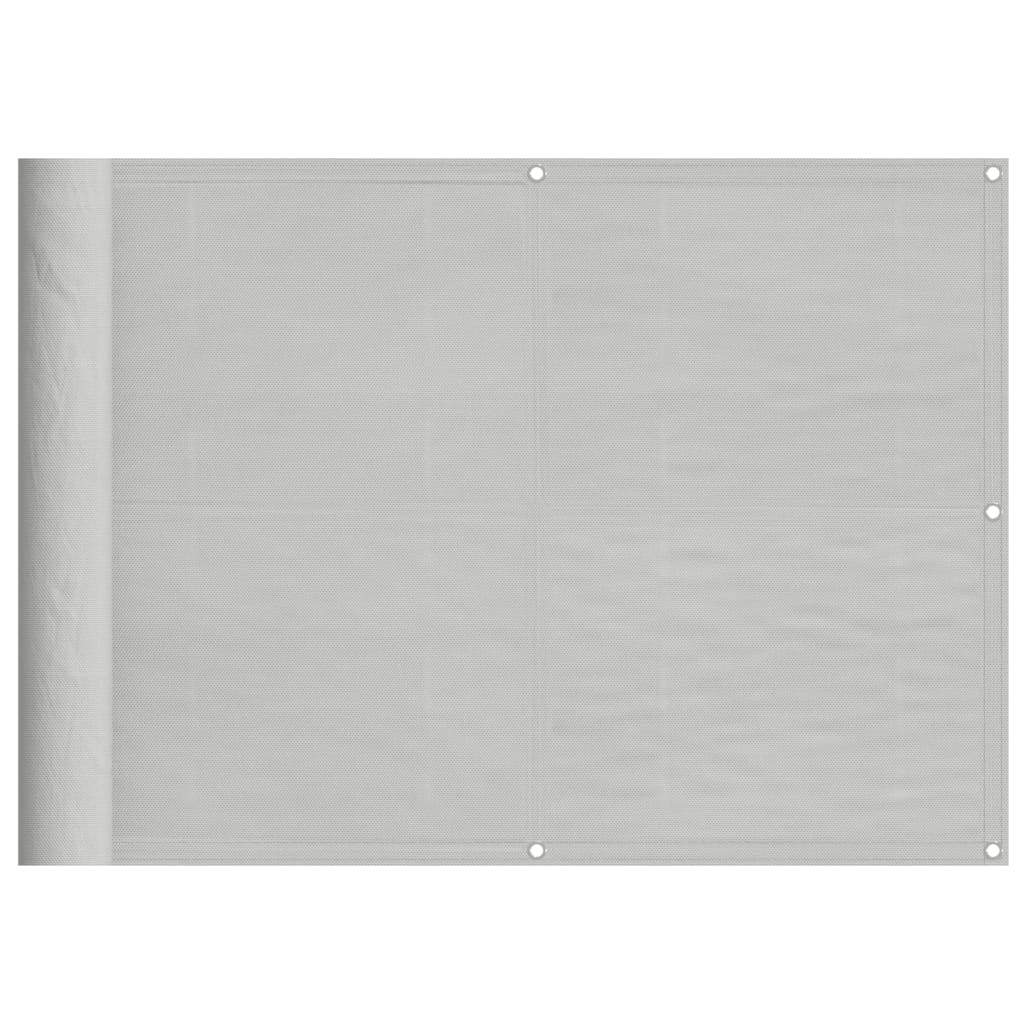 Világosszürke 100% oxford poliészter erkélyparaván 75 x 500 cm 2