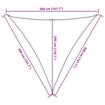 100% poliészter oxford szövet napvitorla 3,6x3,6x3,6 m 10