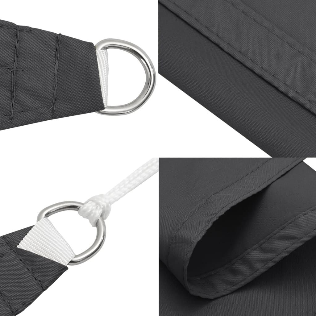Antracitszürke 100% poliészter oxford szövet napvitorla 2x2x2 m 6