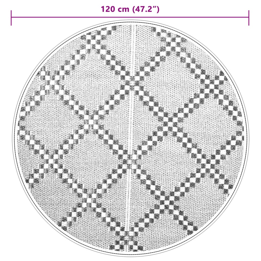 Kültéri szőnyeg ARAKIL barna Ø120 cm PP 6