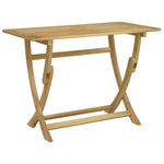 Összecsukható tömör akácfa kerti asztal 110 x 55 x 75 cm 2