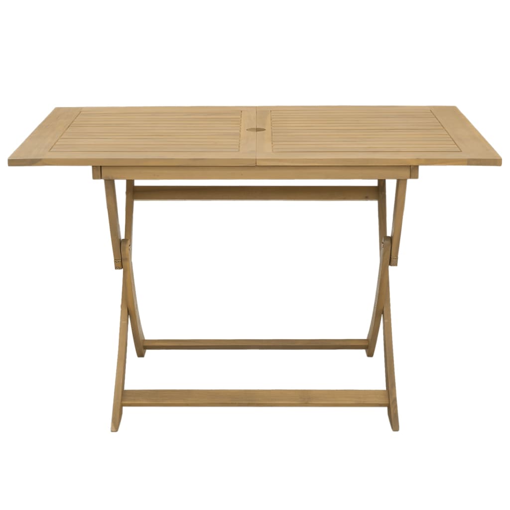 Összecsukható tömör akácfa kerti asztal 120 x 70 x 75 cm 4