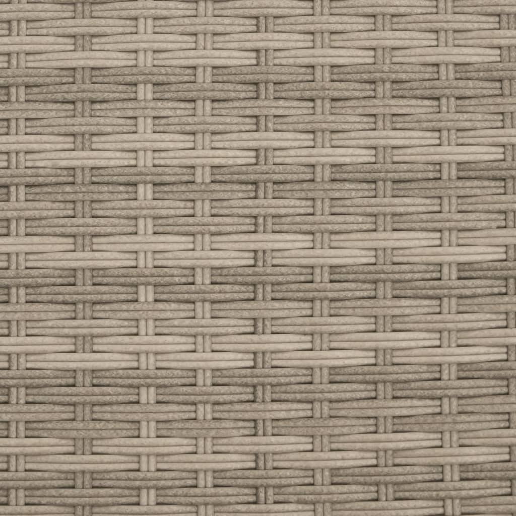 2 db világosszürke polyrattan napozóágy asztallal 11