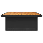 Fekete polyrattan és akácfa kerti asztal 110 x 110 x 71 cm 6