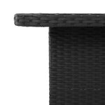 Fekete polyrattan és akácfa kerti asztal 110 x 110 x 71 cm 8
