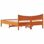 Viaszbarna tömör fenyőfa ágy matrac nélkül 120 x 200 cm 6