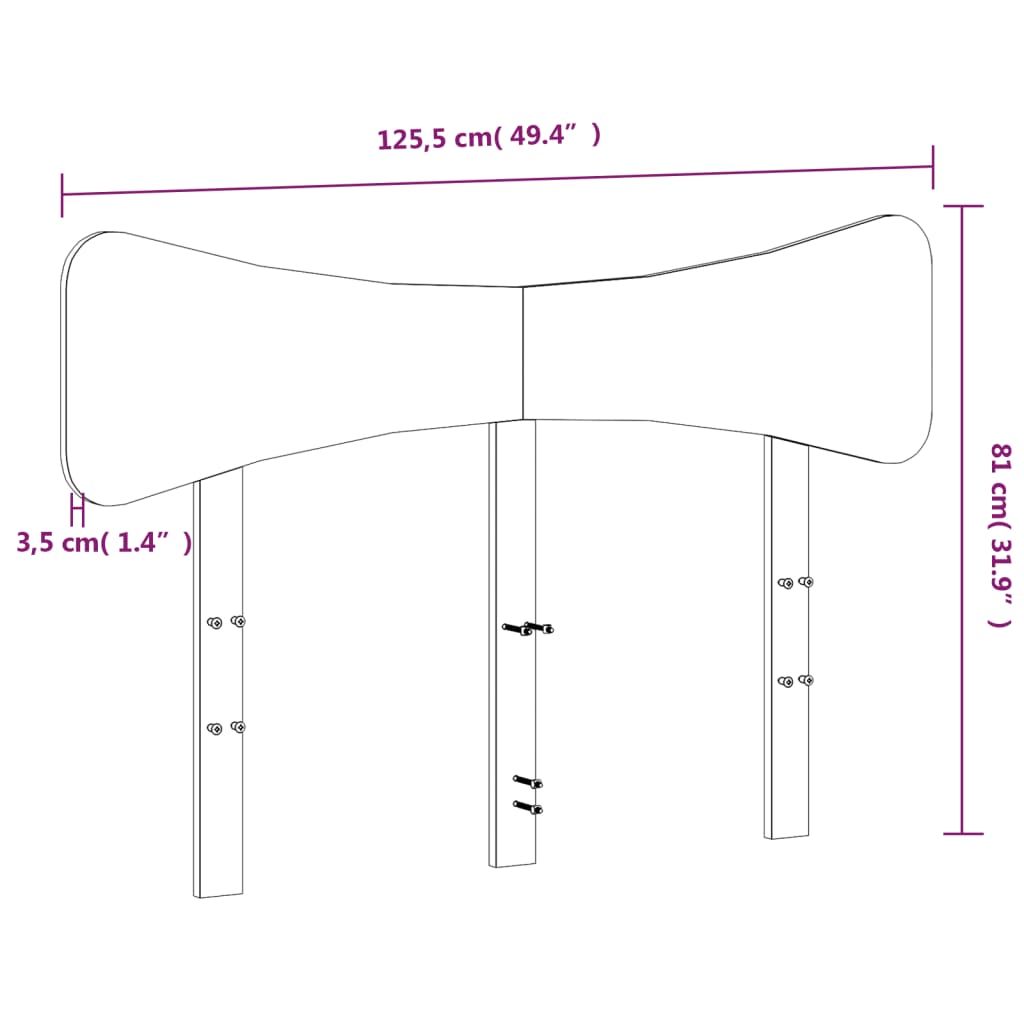 Tömör fenyőfa fejtámla 120 cm 9