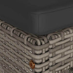 6 db szürke polyrattan kerti bárszék párnával 7