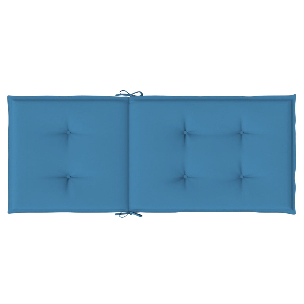 4 db melange kék szövet magas háttámlájú székpárna 120x50x4 cm 7