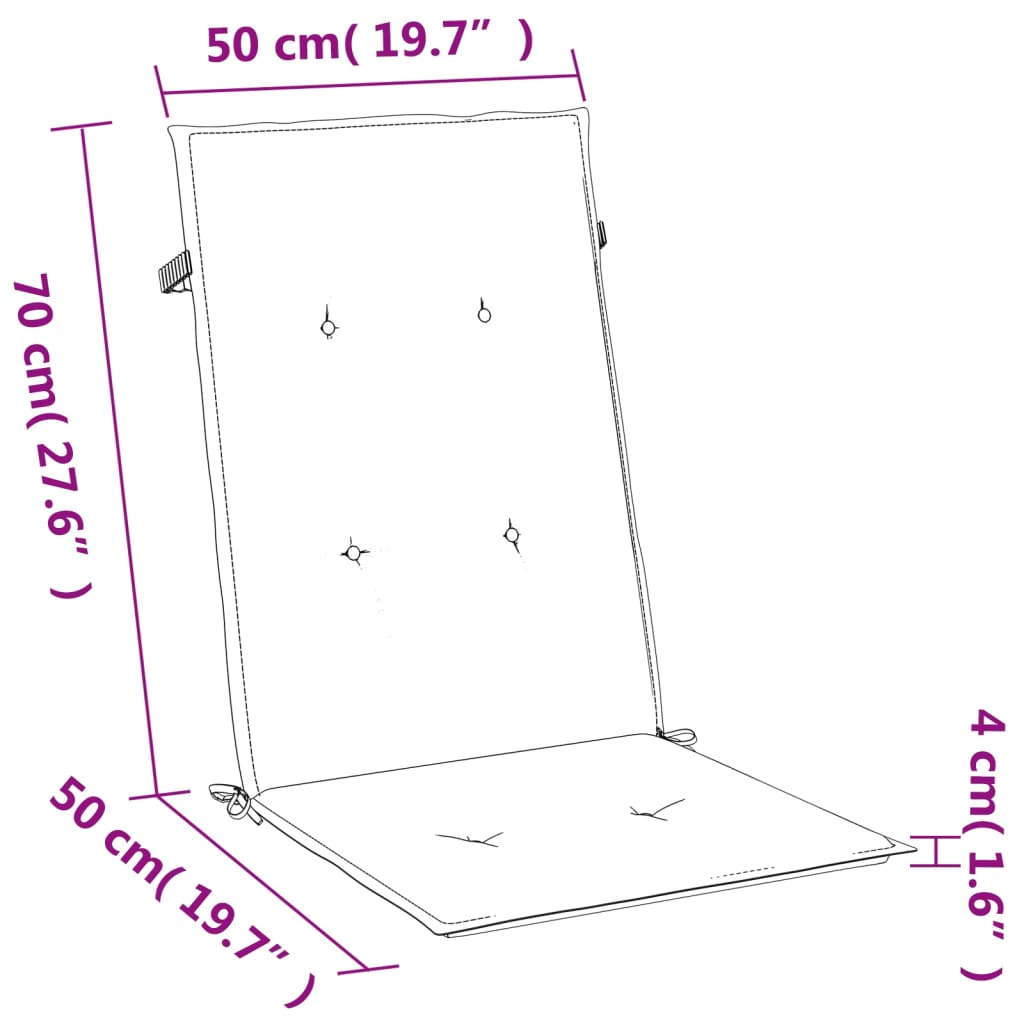 6 db melange piros szövet magas háttámlájú székpárna 120x50x4cm 11
