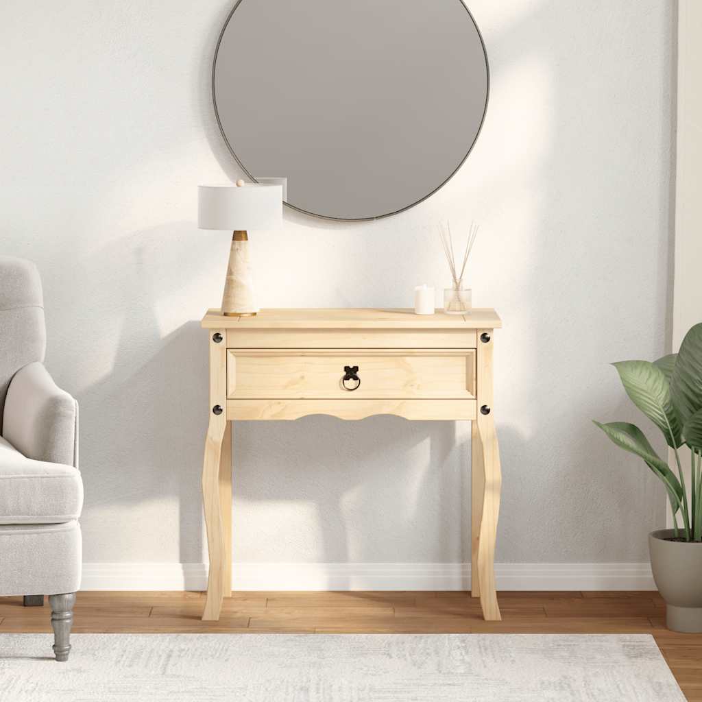 Corona tömör fenyőfa konzolasztal 73 x 35 x 73 cm 3
