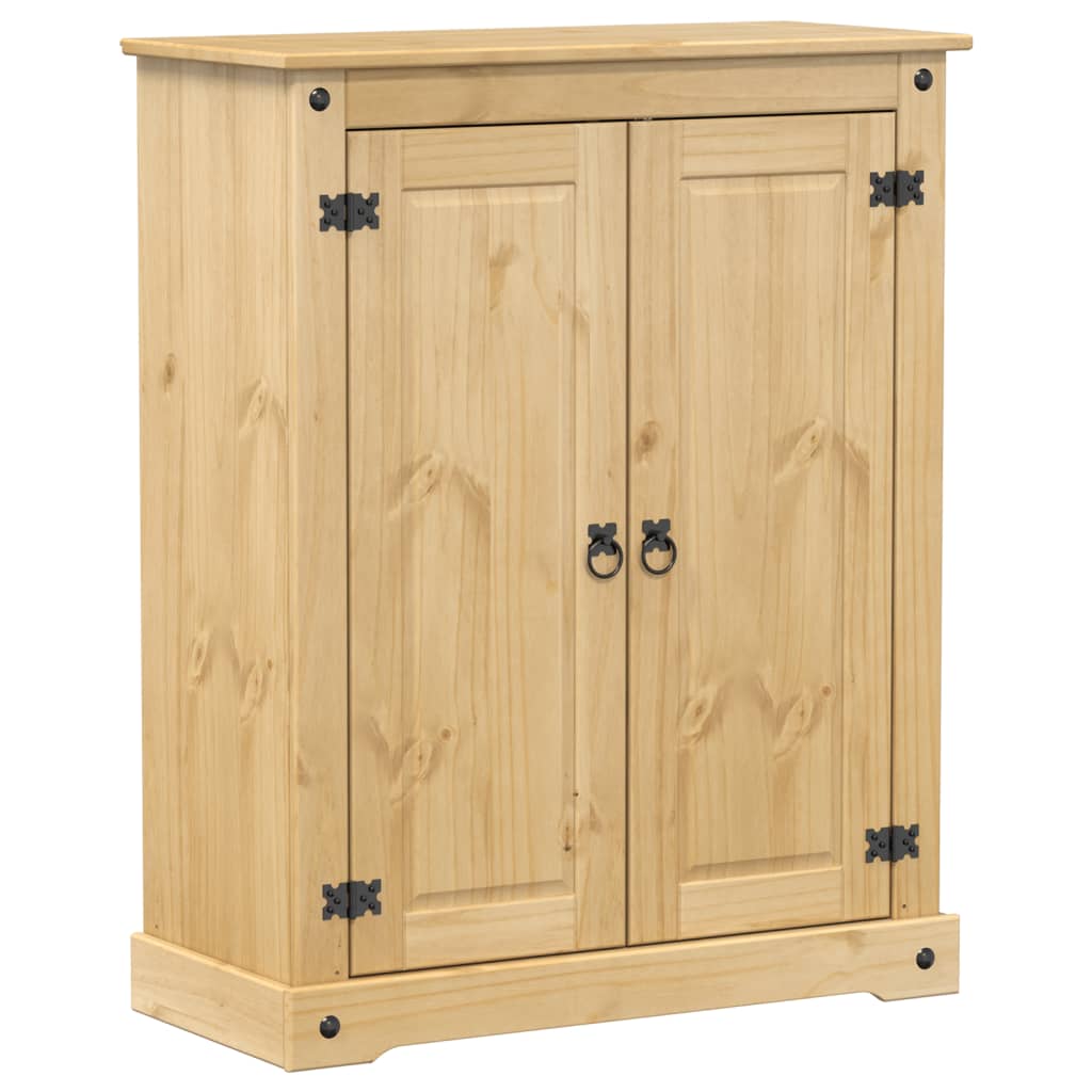 Corona tömör fenyőfa cipőszekrény 86 x 38,5 x 108 cm 2