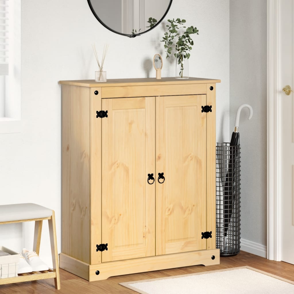 Corona tömör fenyőfa cipőszekrény 86 x 38,5 x 108 cm 3
