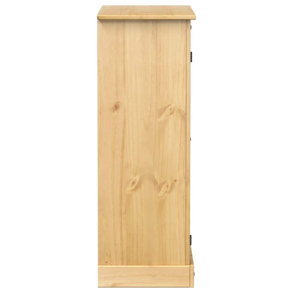 Corona tömör fenyőfa cipőszekrény 86 x 38,5 x 108 cm 5