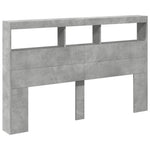 Betonszürke áthidalószekrény LED-világítással 160 x 17 x 102 cm 3