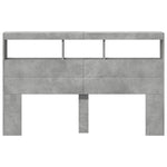 Betonszürke áthidalószekrény LED-világítással 160 x 17 x 102 cm 6