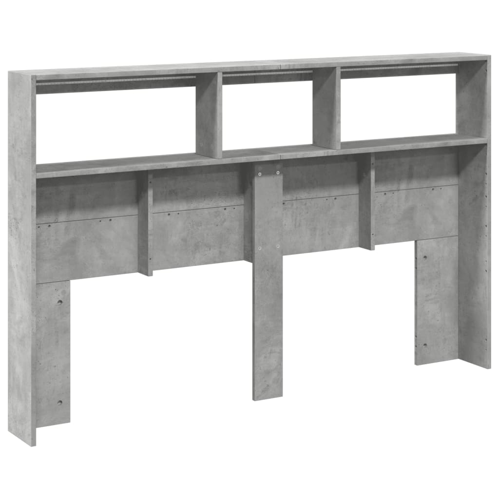 Betonszürke áthidalószekrény LED-világítással 160 x 17 x 102 cm 8