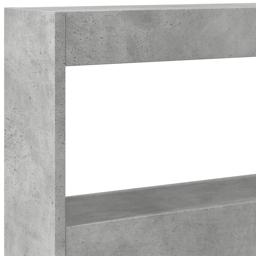 Betonszürke áthidalószekrény LED-világítással 160 x 17 x 102 cm 9