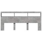 Betonszürke áthidalószekrény LED-világítással 220 x 17 x 102 cm 6