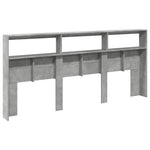 Betonszürke áthidalószekrény LED-világítással 220 x 17 x 102 cm 8