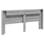 Szürke sonoma színű áthidalószekrény LED-ekkel 220x16,5x103,5cm 6