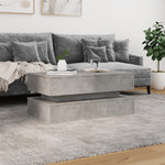 Betonszürke dohányzóasztal LED-lámpákkal 90x50x40 cm 4