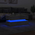 Betonszürke dohányzóasztal LED-lámpákkal 90x50x40 cm 5