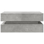 Betonszürke dohányzóasztal LED-lámpákkal 90x50x40 cm 7