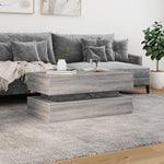 Szürke sonoma színű dohányzóasztal LED-lámpákkal 90x50x40 cm 4