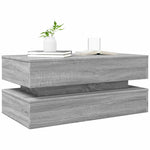 Szürke sonoma színű dohányzóasztal LED-lámpákkal 90x50x40 cm 6